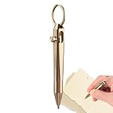 Mini-Messingstift – 76-mm-Kurzreisestift Aus Messing, Tragbarer Signature-Stift, Kompakter Kugelschreiber Mit Bolt-Action, Filigraner Handstift | Notizbuchtaschen, Tagebücher, Schreibtisch, Ge