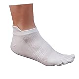 ARTSEWPLY Atmungsaktive Herren Zehensocken aus Baumwolle Low Cut Feuchtigkeitsableitend Leicht und Schnell Trocknend Finger Design für Schmerzfreies Laufen und Alltag Weiß