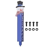 MNDPOAATY Schneeflocken-Schneemesser für den Außenbereich, 24-Zoll-Schneefall-Messgerät, Edelstahl-Winterschneeflocken-Metalllineal mit Blendschutzbeschichtung, genaue Skala für die