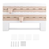 Respicefinem Resefinem Kitchen Sauce Flaschenlager Rack Paperhandtuchhalterhalterung mit Haftfilm Schnitt grau 100% brandneu und wandmontiert für moderne Küche aus ABS -Material Größe 39 x 1 (Khaki)