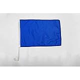 AZ FLAG - Autofahne Einfarbig Blau - 45x30 cm - Einfarbig Autoflagge 30 x 45 Cm - Auto Flaggen