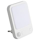 SEBSON LED Nachtlicht mit Bewegungsmelder, Dämmerungssensor, Dimmbar, Programmierbar - Infrarot Sensor Reichweite 3m/120°, Steckdosenlampe warmweiß