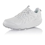 Fusskleidung® Damen Herren Sneaker Abrollsohle leichte Gesundheitsschuhe Weiß EU 39