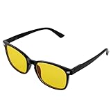 THKO Nachtfahrbrille, Gelbe Blaulichtfilter Brille für sicheres Fahren und Schutz vor Blaulicht ideal für Nachtfahrt Computerarbeit und Bildschirmnutzung UV Schutz für klare Sicht bei Nacht