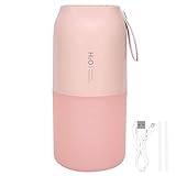 Doppelspray -Luftbefeuchter, 300 Ml Luftbefeuchter mit 2 Zahnrädern Warme Lichtatmosphäre Licht und Nanometerzerstäubung Geeignet für Home Office Schlafzimmerauto (PINK)