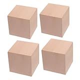 BESPORTBLE 4Stücke Holzbausteine für DIY Lernblockspielzeug zur Geometrischen Bildung Holzblöcke für Kreative Bastelprojekte und Mathematikverständnis für Kleine Hände