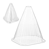 Relaxdays Pflanzenhut, 10er Set, Schneckenschutz, Frostschutz, HxBxT: 22 x 19 x 19 cm, Pflanzhut Kunststoff, transparent