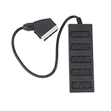 Ancyen 21-Poliger Scart-5-Wege-Splitter, 21-Poliger Scart-Stecker auf 5-Buchsen, Adapteranschluss 5, Road-Scart, eine Aufteilung in Fünf Kabelleitungen