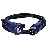 Voxura CEE Kabel Verlängerungskabel Camping Boot Caravan Wohnmobil Wohnwagen Stromkabel 3-polig 230V H07RN-F 3G 1,5 16/3 16A IP44 5m