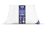 Welt der Träume 1 Stück Daunenkissen | 3 Kammer Kopfkissen | Dreikammerkissen 80x80 cm | Füllgewicht: 1400 Gramm | 100% Baumwollbezug | Federkissen | kein Lebendrupf | weiß