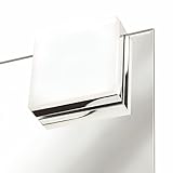 SOTECH Domus Line LED Aluminium Spiegel-Klemmleuchte CUBO (75 x 75 mm, 12V, 4.8W, naturweiß 3800 K, Micro12, dimmbar, chrom poliert)