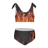 QUGRL Mädchen-Badeanzug, zweiteilig, Bademode, Badeanzug für Mädchen, Tankini-Bikini-Set, Größe 3–12 Jahre, Mehrfarbig12, 9-10 Jahre