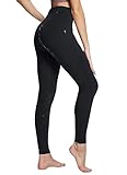baleaf Damen Winter-Reithose Fleece-Reithose Vollbesatz Reithose Reißverschluss-Taschen Leggings Schwarz L