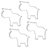 GARVALON 4 Stück Zebra Ausstechformen aus Rostfreiem Edelstahl Dickwandig Antihaftbeschichtet Backzubehör für Kekse Obst Gemüse Backen zu Hause und Konditorei