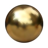 Hohlkugel aus Edelstahl - nahtlose Hohlkugeln, Kugel mit Spiegelflächen | Titan Gold hohle polierte glänzende Kugel, Haus und Garten Dekokugel für den Außenbereich, goldfarben