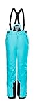 killtec Mädchen Skihose/Funktionshose mit abzippbarem Latz KSW 77 GRLS SKI PNTS, helltürkis, 128, 37258-000