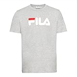 FILA Herren T-Shirt Kurzarmshirt Rundhalsshirt Streetwear Unisex Bellano Tee, Farbe:Grau, Größe:M, Artikel:-80000 Light Grey Melange