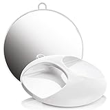 Kosmetex Friseur-Spiegel, Salon Handspiegel m. Öse, rund Ø 29 cm… (Weiß)