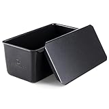 BREADLYST® Premium Brotbackform mit Deckel – Extra hohe Kastenform, Toastbrot-Backform aus Kohlenstoffstahl mit Antihaftbeschichtung, Brot backen Zubehör, Hitzebeständig bis 260 °C (23 x 11 x 10 cm)
