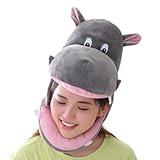 Hut Nilpferd Cartoon Nilpferd Hut Plüsch Einstellbare Weiche Kopfbedeckung Lustige Plüsch Requisiten Foto Cosplay Requisiten für Halloween Weihnachten Fes