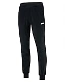 JAKO Trainingshose Kinder Classico Schwarz Gr. 152 I Klassische Sporthose Jungen & für Mädchen I Mit Rippeinsatz & Reißverschluss am Beinabschluss