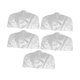 TOBBOMEY 5 Stück Kleiderschutzbezüge Halbtransparent für Herren und Damen Staub und Wasserdichte Kleidertaschen aus Kunststoff zum Aufhängen Atmungsaktiv für Reisen und Schrankorganisation
