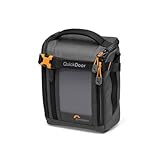 Lowepro GearUp Creator Box Medium II, Spiegellose und DSLR-Kameratasche, Kameratasche mit QuickDoor-Zugang, Hergestellt aus Recyclingmaterial, Orange Gepolsterte Innenfächer, Grau