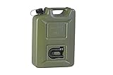 hünersdorff 802010 Kraftstoff-Kanister Profi 20L für Benzin, Diesel und andere Gefahrgüter, UN-Zulassung, Made in Germany, TÜV-geprüfte Produktion, oliv