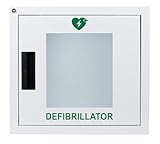 MedX5 Universal Defibrillator Metallwandkasten für Innenbereiche mit Defi-Standortschild, abschließbar