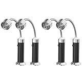 Jialouboo 4 Stueck Barbecue Grill Licht Magnetische 360 Grad Einstellbar BBQ Licht Witterungsbestaendig Outdoor Grill Lichter