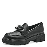 MARCO TOZZI Damen Loafer mit Absatz Elegant Vegan, Schwarz (Black), 38 EU