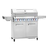 TAINO PLATINUM YAMARA 6+2 Gasgrill Edelstahl 6 Brenner Keramik Sear-Burner Keramik Backburner Piezo-Zündung Grillrost Gusseisen