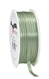 Präsent C.E. Pattberg Satin altgrün, 50 m Satinband zum Einpacken von Geschenken, 6 mm Breite, Geschenkband zum Dekorieren & Basteln, Dekoband, Anlass