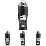 L'Oréal Men Expert XXL 5in1 Deoroller für Männer, Deo Roll-On gegen starken Schweißgeruch, Schwitzen, Achselnässe und weiße Rückstände, Herren 48H Deodorant ohne Alkohol, Carbon Protect, 1 x 100 ml