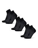 DANISH ENDURANCE Kurze Merino Wolle Wandersocken, Sommer Wollsocken, Unisex, für Herren & Damen, 3 Paar, Schwarz, 43-47