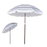 GUOGLZ Tragbarer Gartensonnenschirm Mit Neigung, 180 Cm Marktschirm Balkonschirm Strandschirm Hawaii Strandschirm