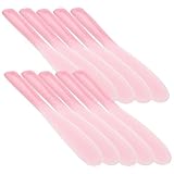 VINTORKY 10st Maskenstab Werkzeugstab Palette De Make-up-spatel Schüsseln Produkte Kosmetikspatel Make-up-palette Rührstäbchen Mischen Make-up-produkt Mischwerkzeug Rosa Pp Wiederverwendbar