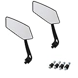Rückspiegel, OSAN 2X [8mm/10mm] Universal Acryl/ABS Kunststoff Motorrad Spiegel Fit Sport Choppers Cruiser, schwarz