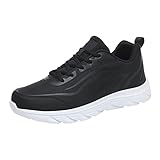 Herrenschuhe, große Größe, lässig, Lederdruck, lässig, modisch, einfache Schuhe, Lauf-Sneaker, Herren, Größe 45, weiß, 44 EU
