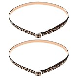 iplusmile 2 Stück Teiliges Damen Leopardenmuster Verstellbar Kunstleder Taillengürtel Modisch für Jeans Kleider Hosen Stilvolles Accessoire Robust Komfortabel