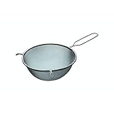 KitchenCraft Sieb rund 20cm verzinnt in Silber, Edelstahl, 28 x 28 x 30 cm