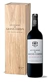 Geschenkset Holzkiste - Charmes de Grand Corbin - AOP Saint Emilion Grand Cru - Rotwein - 75cl