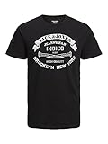JACK & JONES Herren Jjejeans Tee O-Neck Noos 23/24 T-Shirt, Schwarz, XL EU