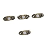 Gatuida 4 Stück Retro-Türklingelschalter Ersatz-Türklingel tragbare Türklingel Haustürklingel dekorative Türklingel kabelgebundene Türklingel Türklingelknopf mit Kabel Legierung Golden