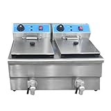 Friteuse Kommerzielle Große Kapazität String Französisch Frites Braten Maschine Edelstahl Huhn Shop Küche Ausrüstung Gebraten Ofen Sicherheit Einfache Reinigung