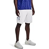 Under Armour mens Tech Graphic Shorts , Halo Gray (017)/Quirky Lime , Medium