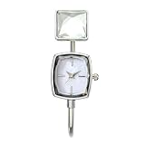PUZYI Accessoires 2-teilige Damen-Armbanduhr mit Armreif, leicht ablesbar, quadratisch, Quarz-Armbanduhr, Luxusuhren sind EIN wunderbares, Gold/Silber Mode(Silver)
