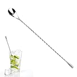 Barlöffel,Cocktail Löffel,Barlöffel Rühroffel Langer Cocktail Rührer Gin Löffel Aus Edelstahl Professioneller Cocktailrührlöffel Con Spiralmuster Für Kaffee,Martinis, Bar, Cocktail Shaker