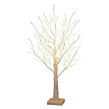 Zweig Birkenzweig, 60cm Birkenbaum LED Licht, ABS Künstlicher Birkenzweig mit Lichterkette, Drable Birke Baum Licht, Dekorative LED Birke Baum für Schlafzimmer Desktop Regal