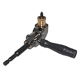 Winkelbohrer-Adapter, 90-Grad-Winkelbohrmaschine | Verstellbarer Bohrer-Adapter, ergonomischer Griff, 90-Grad-Adapter für Handbohrmaschinen, Perc